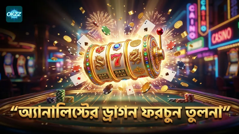 আকেড শুটিং গেম অ্যানালিস্টের ড্রাগন ফরচুন ও অন্যান্য গেম তুলনা।