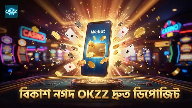 OKZZ ডিপোজিটের জন্য বিকাশ ও নগদে দ্রুত পেমেন্ট।