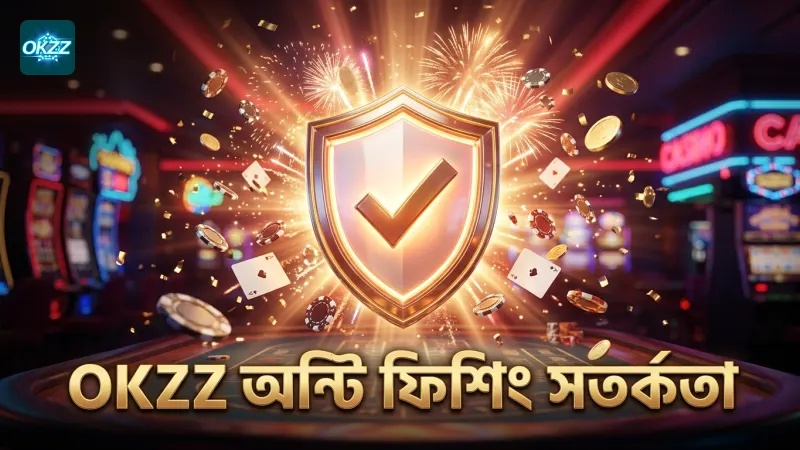 অ্যান্টি-ফিশিং সতর্কতা OKZZ লগইন নিরাপদ রাখতে সাহায্য করে।